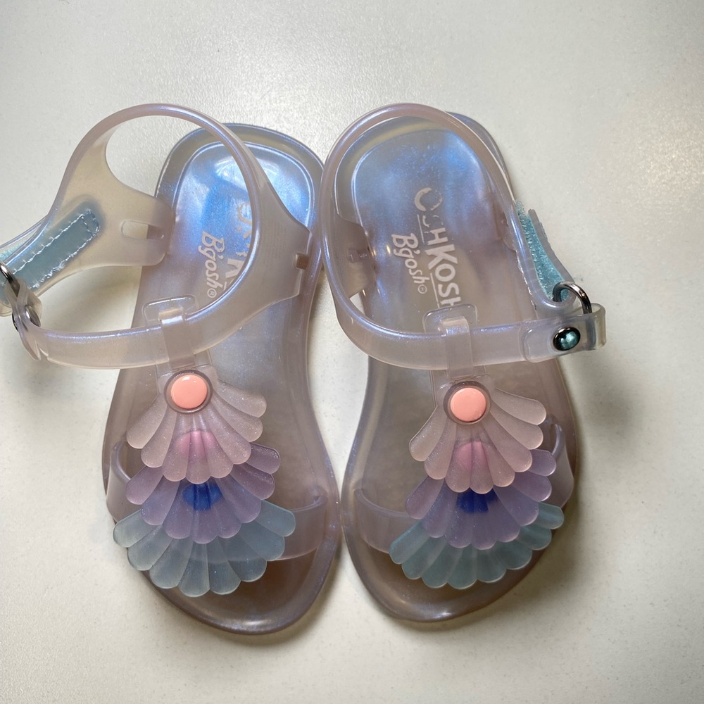 Oshkosh Bgosh Blue Toddler Girl Sandals - Size 7 - Gently Used